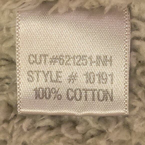 XCVI Light Green Khaki 100% Cotton Ruched Plush Fleece Lined Hooded Jacket Sz L - Picture 15 of 16